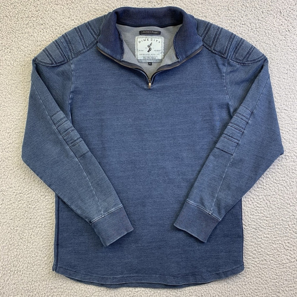 Dime City Mens True Indigo "Arroyo" Knit Shirt by Mercury Mfg Co. Sz XL NWOT